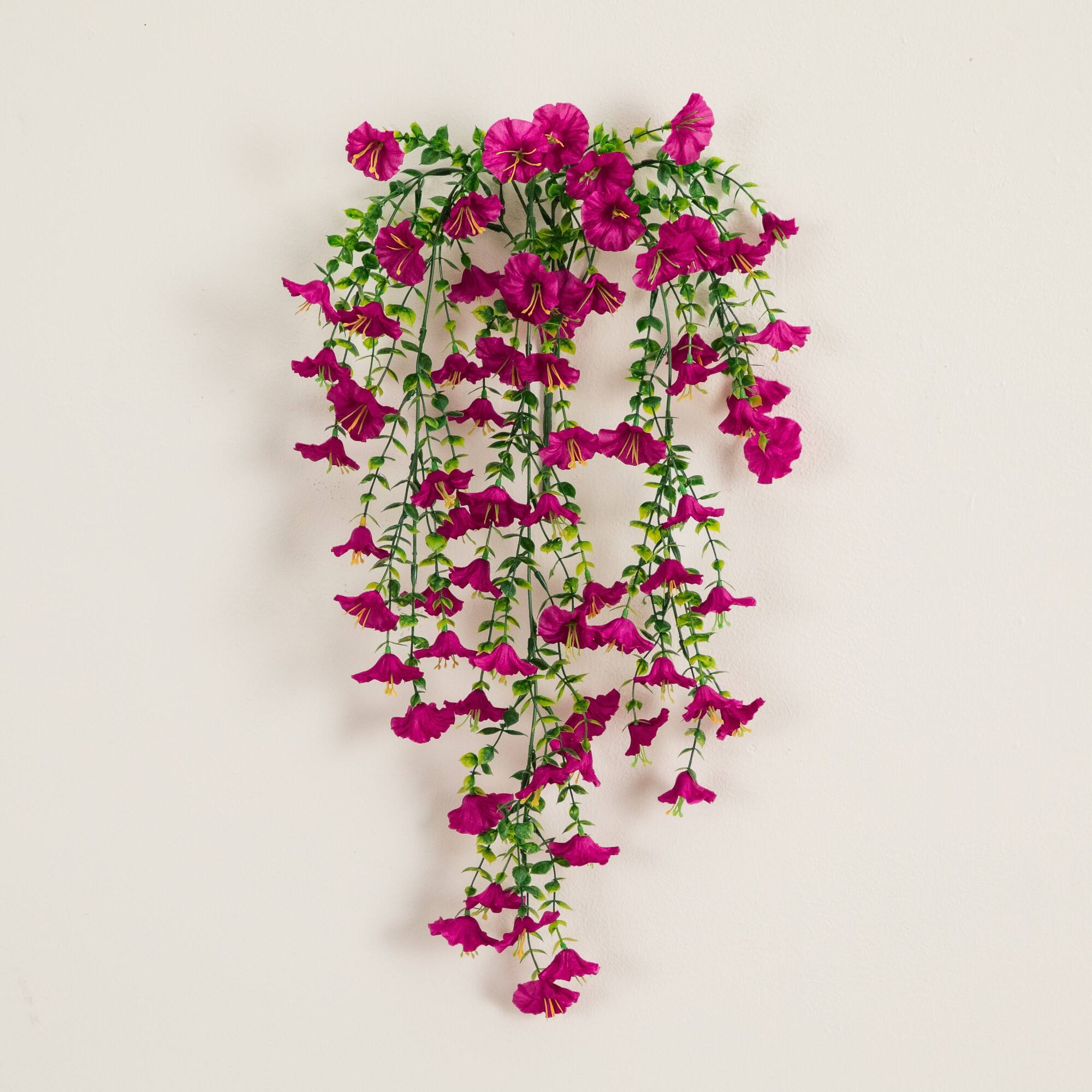30" UV Resistant Artificial Morning Glory Hanging Plants